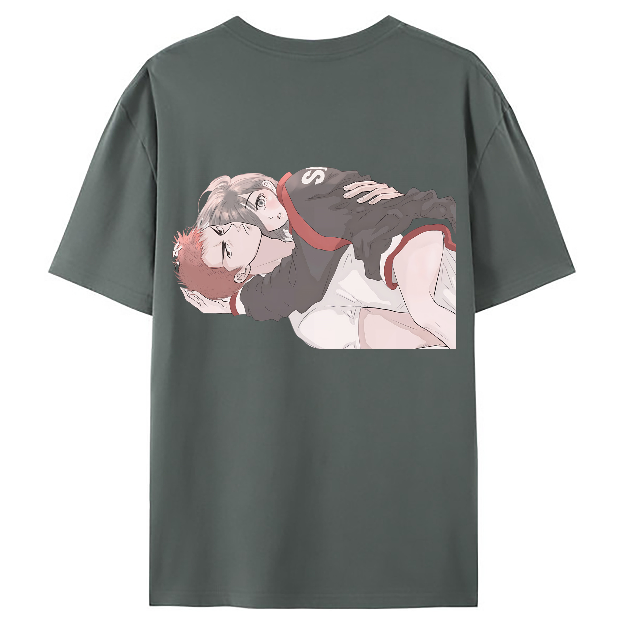 （画像用） SLAM DUNK／スラムダンク 綿100％ メンズ半袖Tシャツ（バックプリント） 通気性